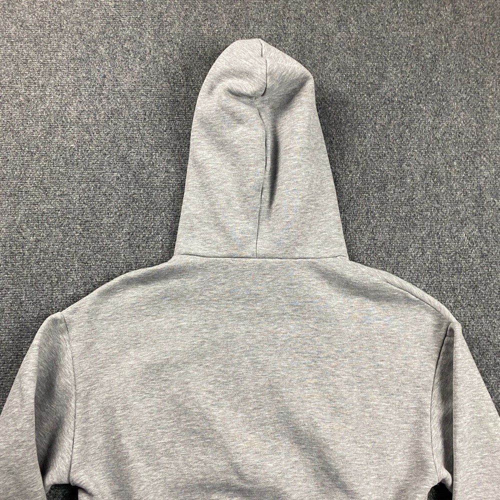 Zara Hoodie Womens Medium Gray Crop Pullover Casual Adults - Picture 9 of 10